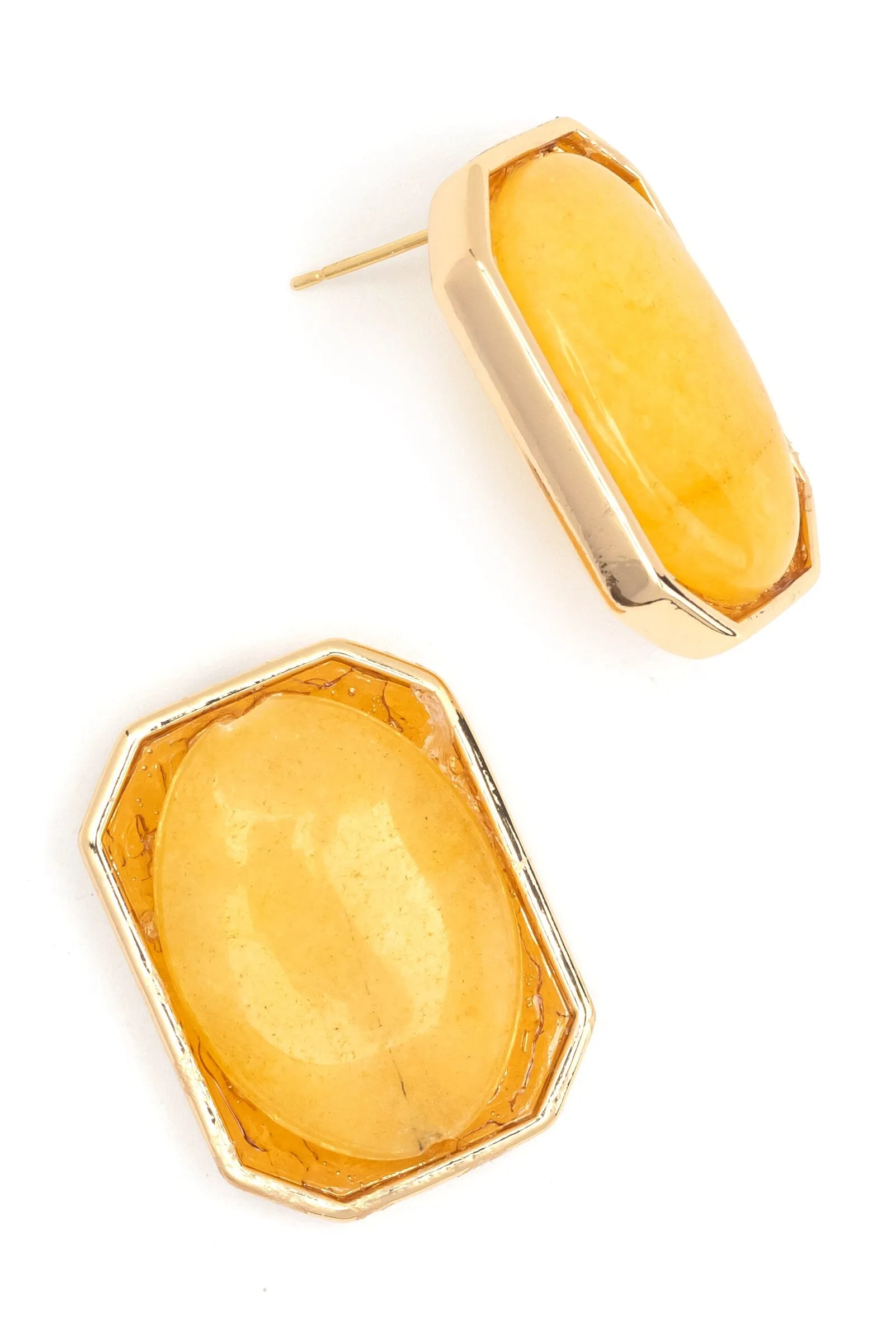 Yellow Gold Chunky Stud Earrings