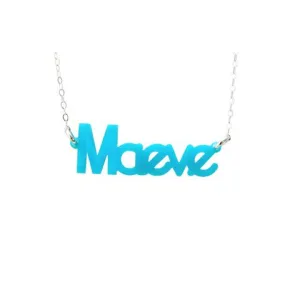 Zebra Nameplate Necklace