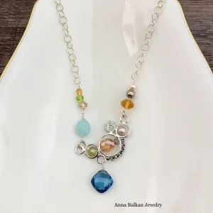 Zoe Neutrals Bubble Necklace